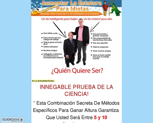 Aumentar La Estatura Para Idiotas - Como aumentar la altura, como crecer mas alto, como conseguir mas alto y aumentar la altura