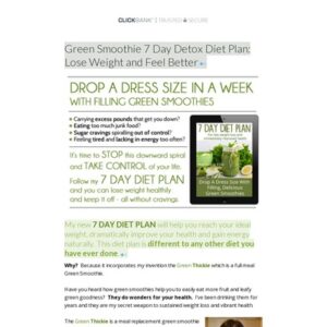 Green Smoothie 7 Day Detox Diet Plan: Lose Weight and Feel Better - Green Thickies: Filling Green Smoothie Recipes
