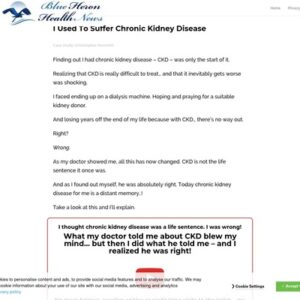 My Chronic Kidney cb | Blue Heron Health News