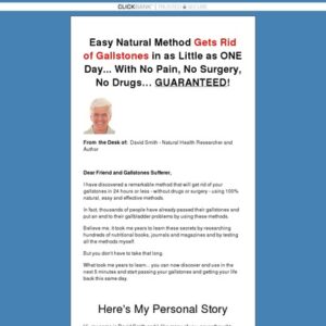 The Gallstone Elimination Report * Make $42.92 With Upsell!