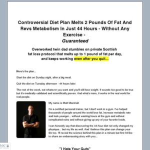 Underground Fat Loss Manual Info Page