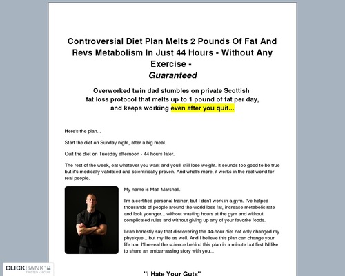 Underground Fat Loss Manual Info Page