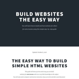 Easy way to build simple HTML websites