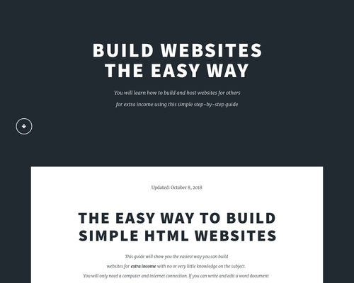 Easy way to build simple HTML websites