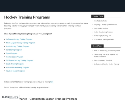 Hockey Training Programs - Workout Programs For Hockey Players