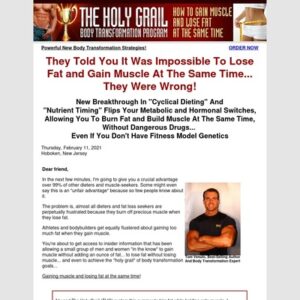 Holy Grail Body Transformation, Lose Fat and Gain Muscle, Body Recomposition, Bulking Up