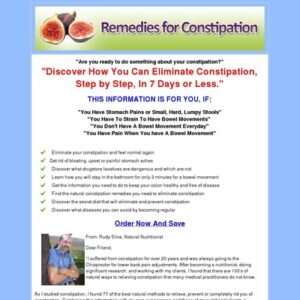 Stop Constipation with Natural Remedies