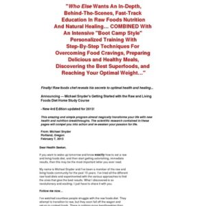 The Health Evolution Raw and Living Foods Home Study Course