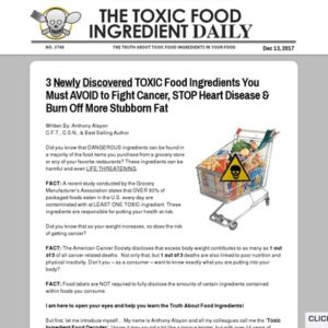 101 Toxic Food Ingredients - New Conversion Breakthrough