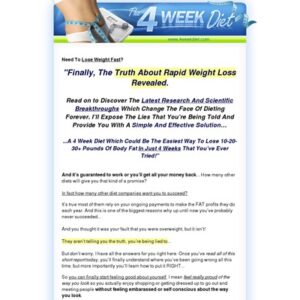 4 Week Diet - 4 Week Diet | Lose Weight Fast and Easy | Weight Loss