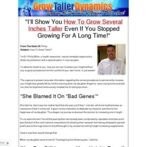 Grow Taller Dynamics - Exposing the Dynamics of Growing Taller Fast!