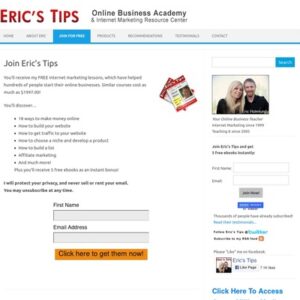 Join Eric’s Tips | Eric's Tips