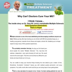 Multiple Sclerosis MS Treatment eBook Cure By Dr. Gary M. Levin