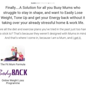 Mum's 'bodyback' Weight Loss Plan