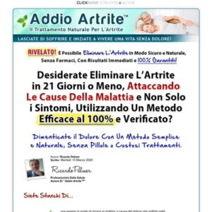 Addio Artrite&trade; | Il Trattamento Naturale Per L'Artrite