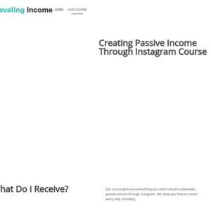 Creating Passive Income Through Instagram Course