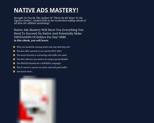 Native Ads Mastery - Sales Page
