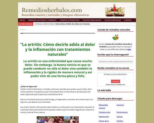 Remedios Herbales Y Tratamientos Naturales