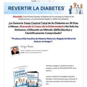 Revertir La Diabetes Tipo 2 Y Pre-diabetes, Controle Diabetes Tipo 1.