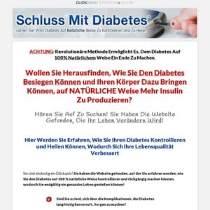 Schluss Mit Diabetes. Diabetes Treatment - German Version.