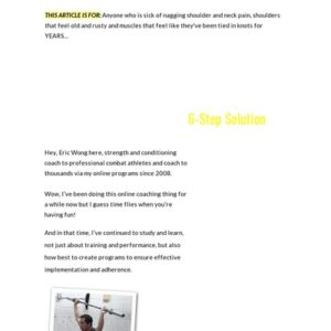 Programs To Help Active People Eliminate Pain And Improve Mobility
