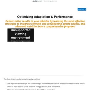 Optimizing Adaptation and Performance