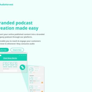 AudioHarvest | Branded Podcast Creation Made Easy