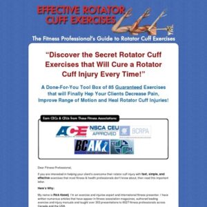 Killer Rotator Cuff Injury Product for Suffers and Fit Pros