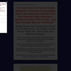 Treat Alzheimer's Disease Naturally