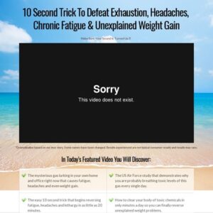 10 Second Trick To Defeat Exhaustion, Headaches, Chronic Fatigue & Unexplained Weight Gain
