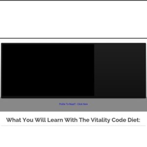 Vitality Code Diet
