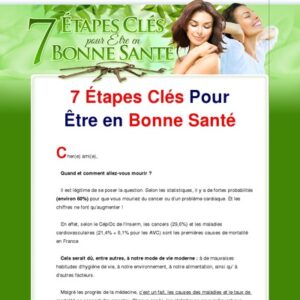 7 Etapes Cles Pour Etre En Bonne Sante.