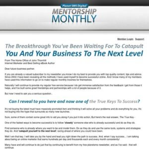 John Thornhill's Digital Mentorship Monthly.