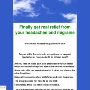 NEW 2019 Headache and migraine relief