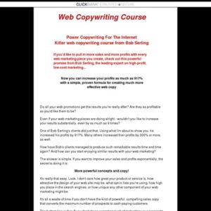 Web Copywriting Course - Copywriting for the internet